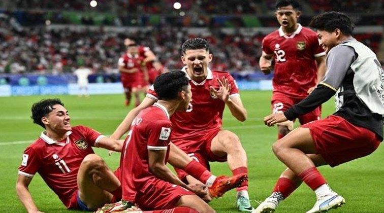 Indonesia Vs Vietnam: Selebrasi para pemain timnas Indonesia